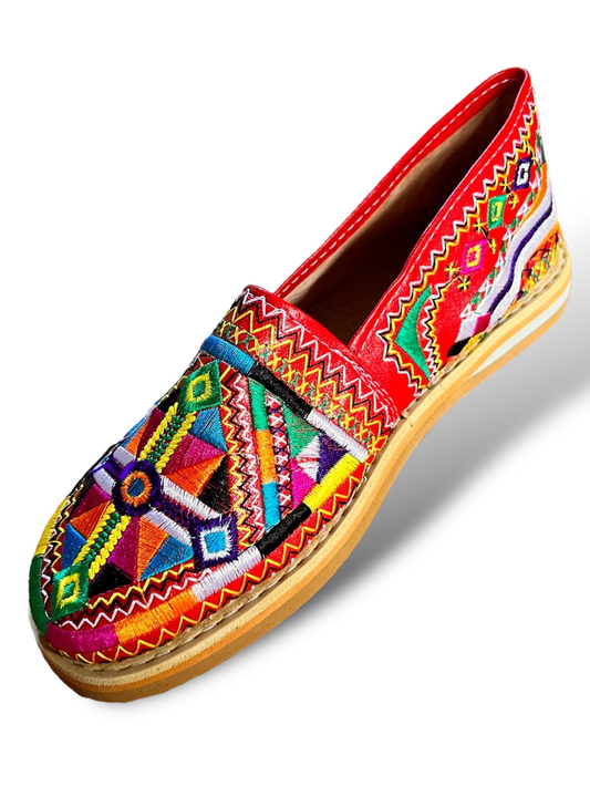 Mosaic leather ballet flats - HANDCRAFTED.